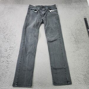 Levis Jeans Mens 29x29 Gray Charcoal Wash Straight Leg Denim Casual Pants
